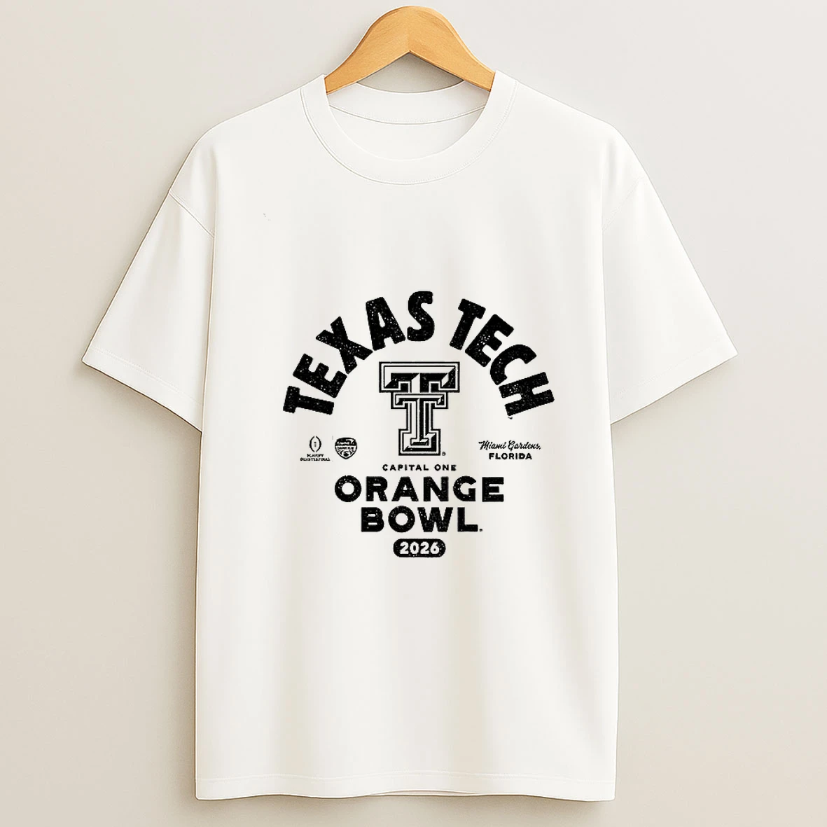 Texas Tech Red Raiders 2026 Capital One Orange Bowl Bound Logo T Shirt