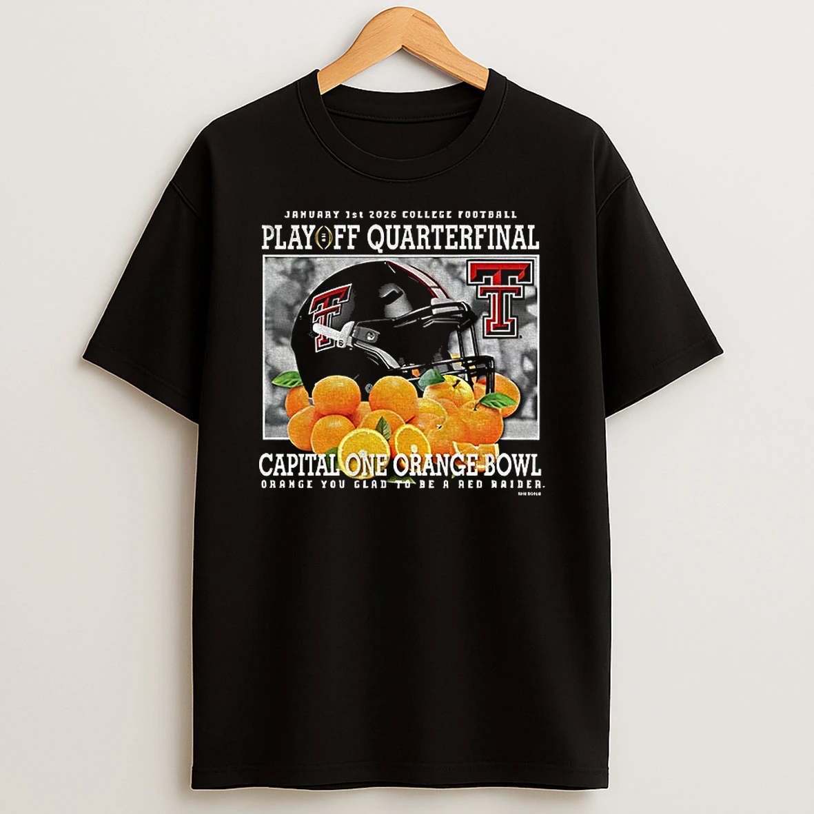 Texas Tech Red Raiders 2026 Capital One Orange Bowl Playoff Quarterfinal T Shirt