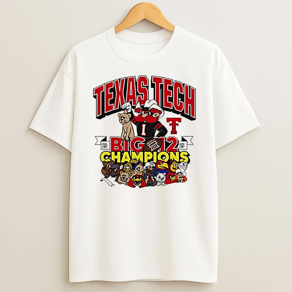 Texas Tech Red Raiders Big 12 Conference Champions 2025 Crushed It Mascot T Shirt