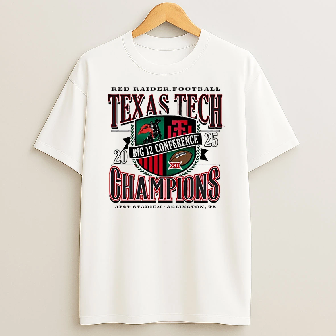 Texas Tech Red Raiders Big 12 Football Champions Att Stadium Arlington Tx T Shirt