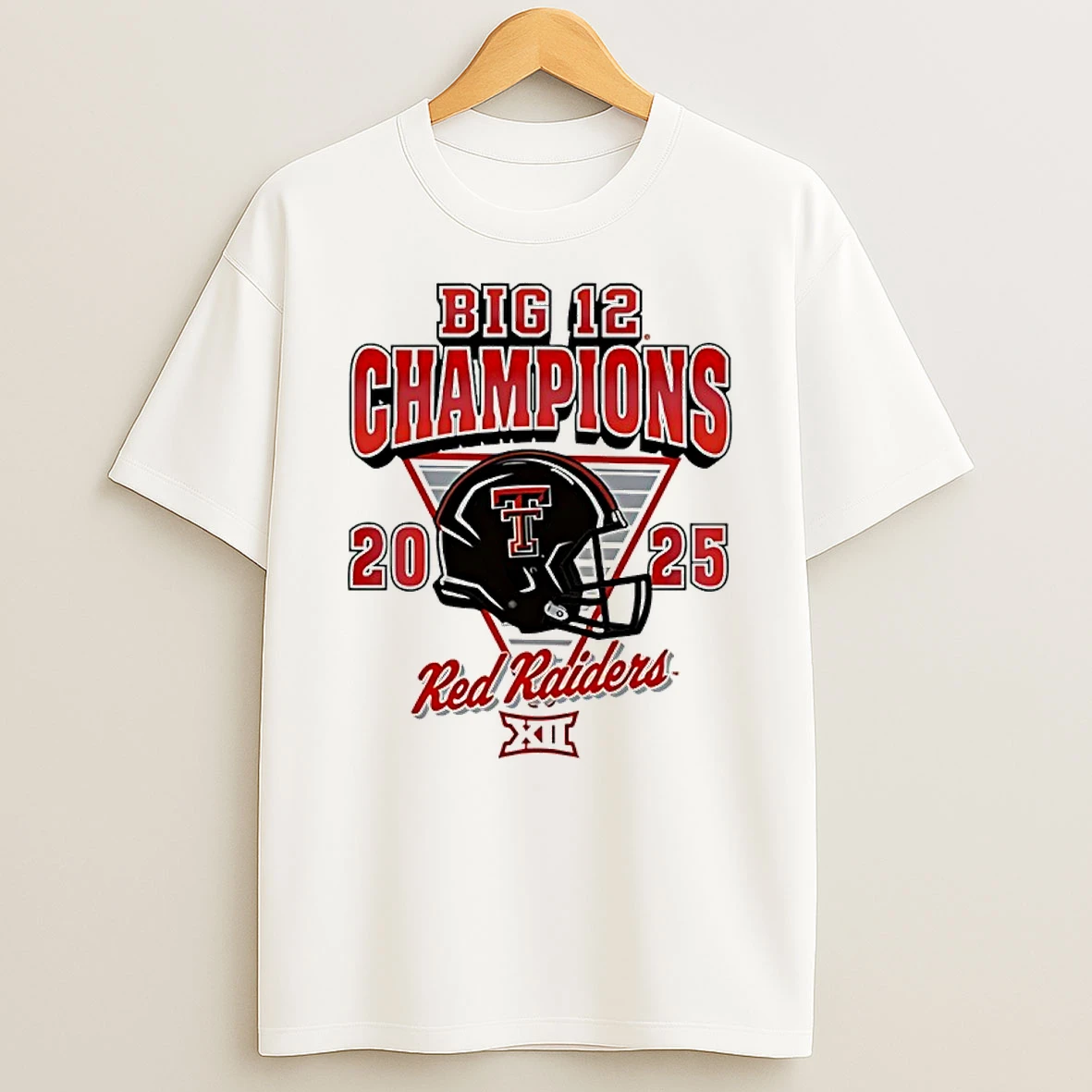 Texas Tech Red Raiders Big 12 Football Champions Helmet 2025 T Shirt