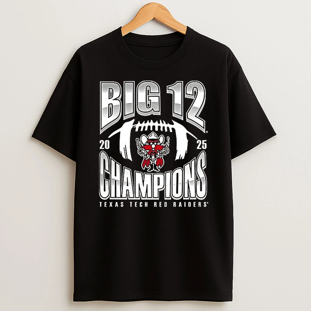 Texas Tech Red Raiders Big 12 Football Champions Mascot T Shirt