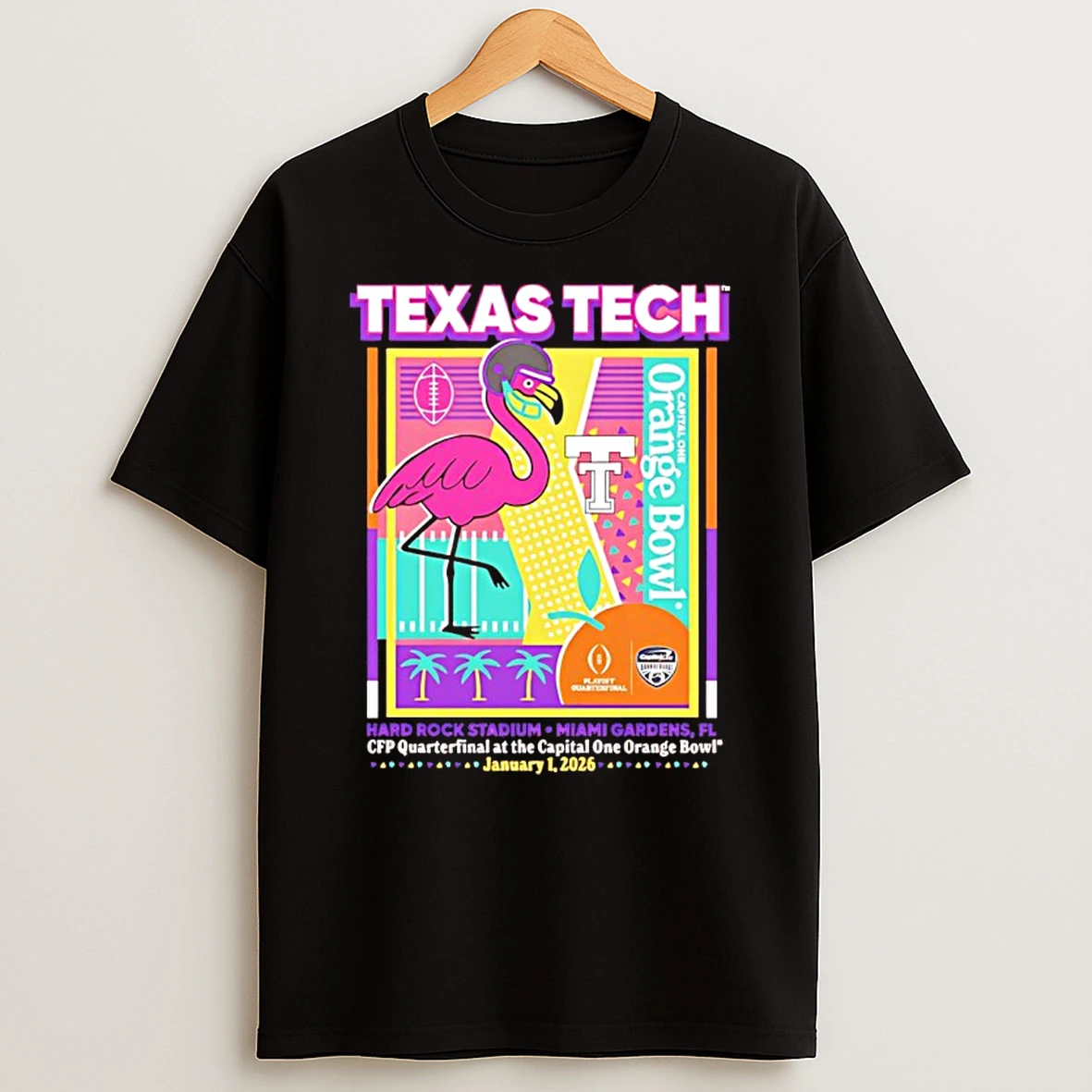 Texas Tech Red Raiders Cfp 2025 Orange Bowl Postseason Graphic T Shirt