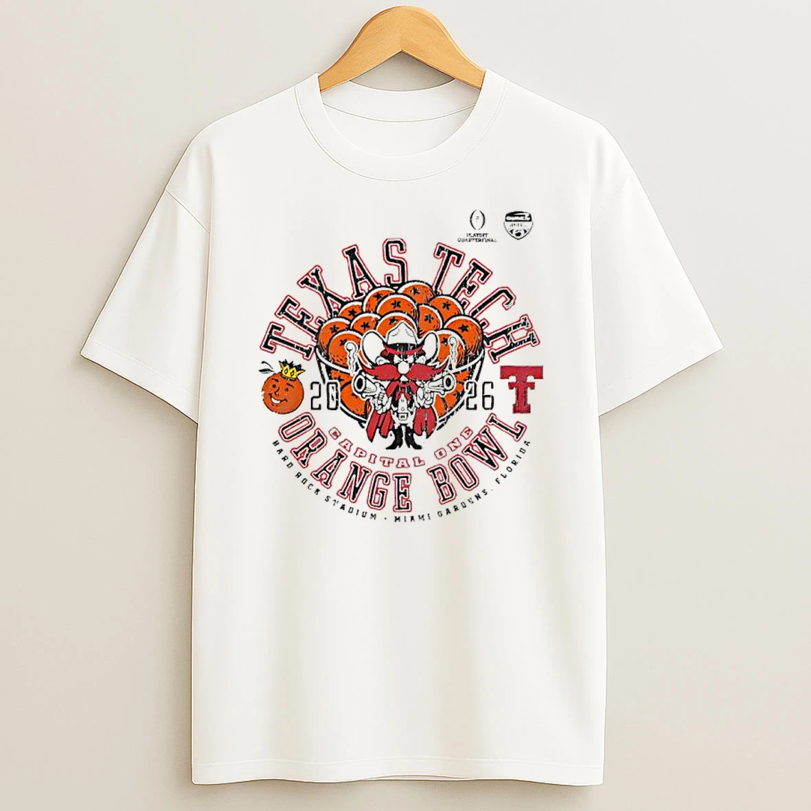 Texas Tech Red Raiders Cfp 2026 Orange Bowl Vintage Concentrate T Shirt