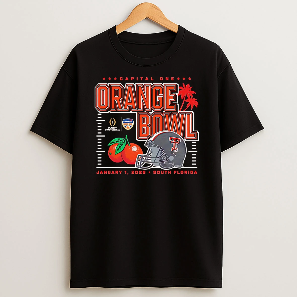 Texas Tech Red Raiders Capital One Orange Bowl 2025 Cfp T Shirt