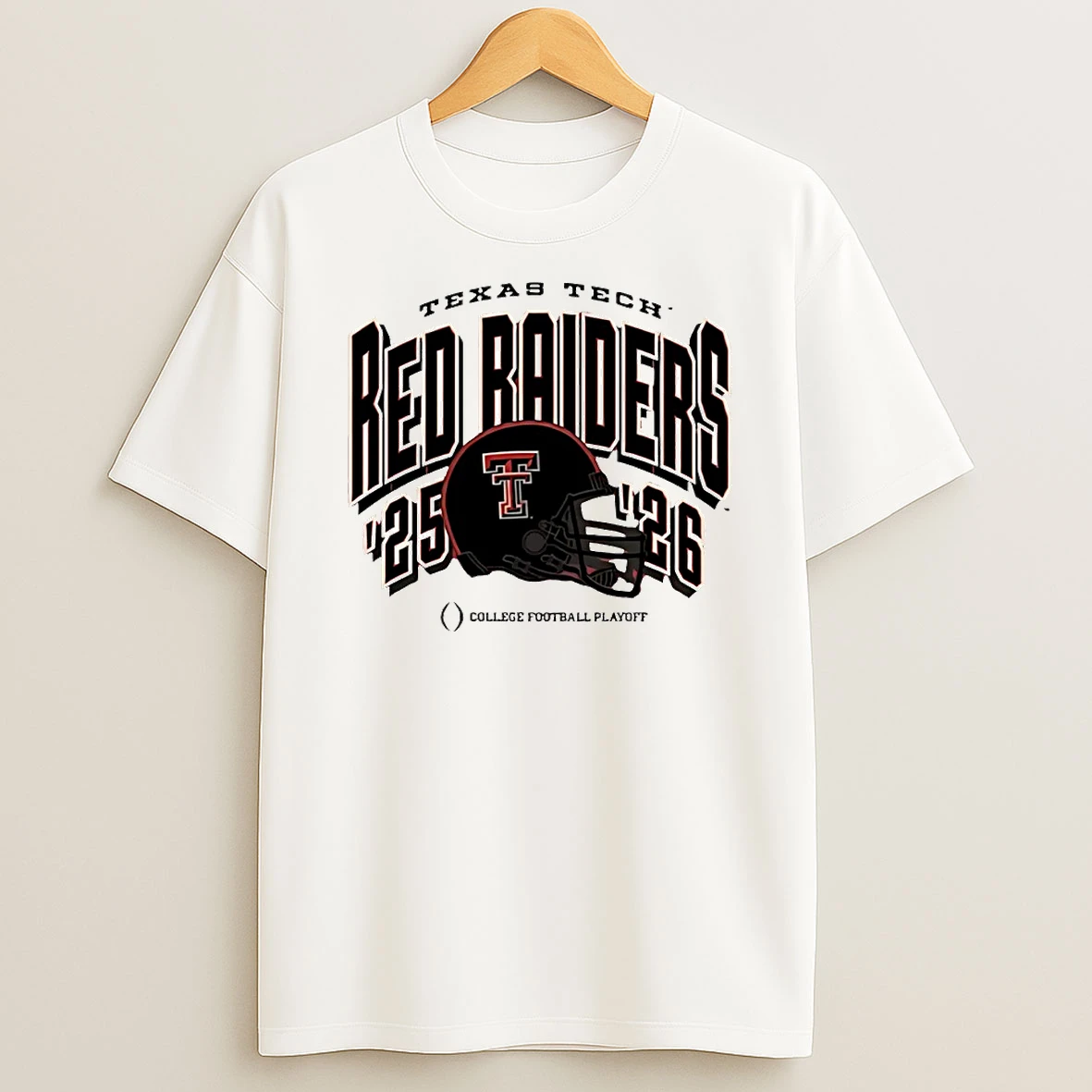 Texas Tech Red Raiders Football 2025 2026 Cfp Bound Helmet Circle T Shirt