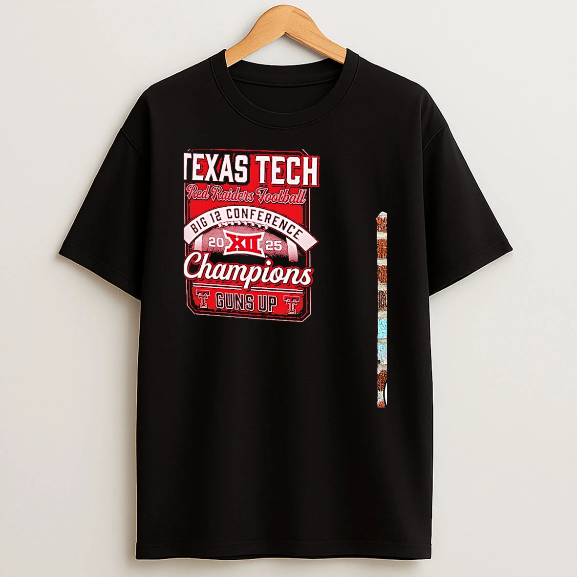 Texas Tech Red Raiders Football 2025 Big 12 Cfp Champions Guns Up Red T Shirt
