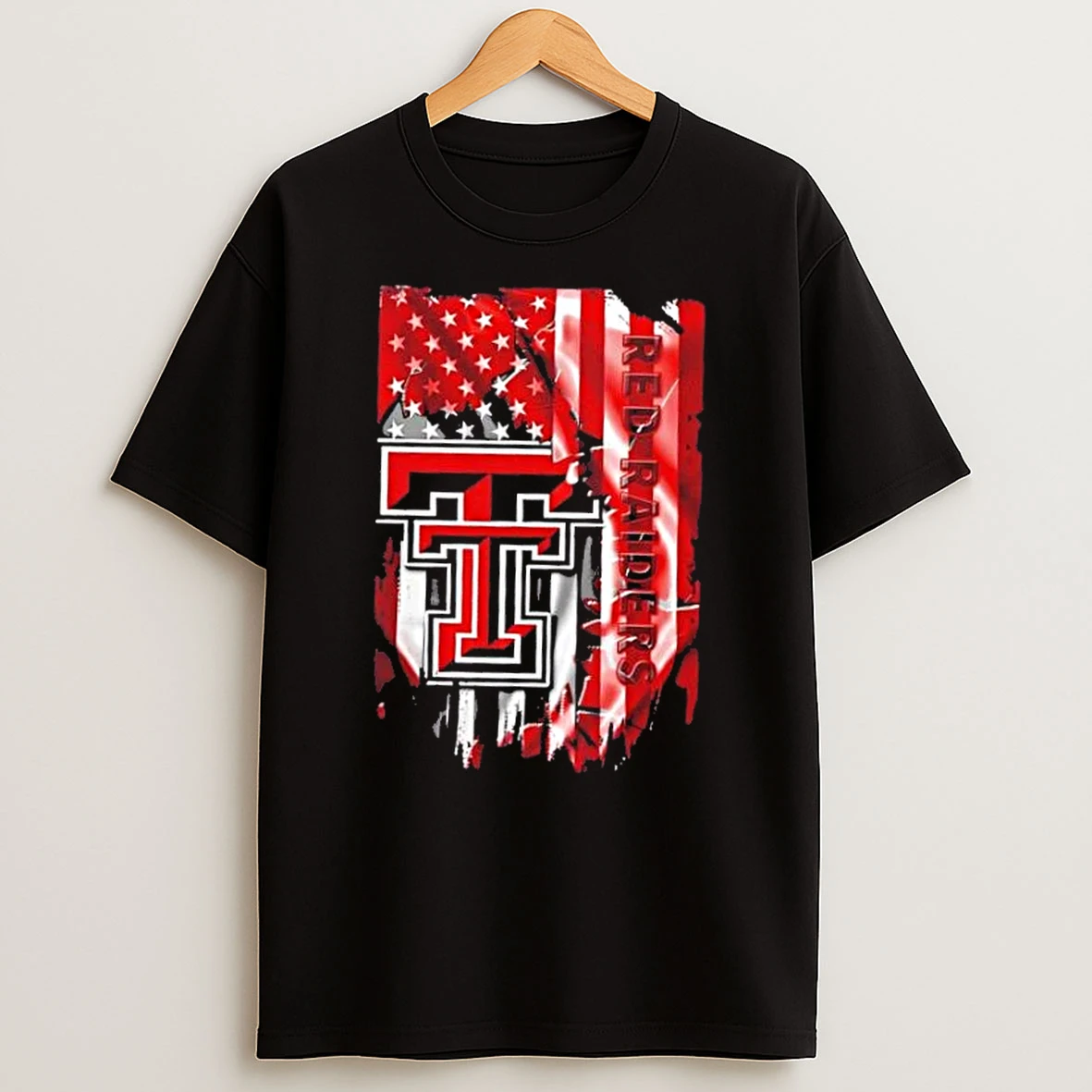 Texas Tech Red Raiders Football X American Flag T Shirt