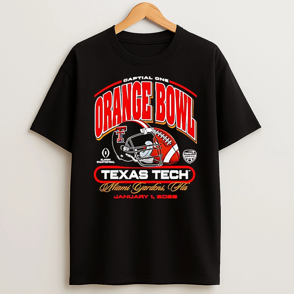Texas Tech Red Raiders January 1st 2026 Capital One Orange Bowl T Shirt