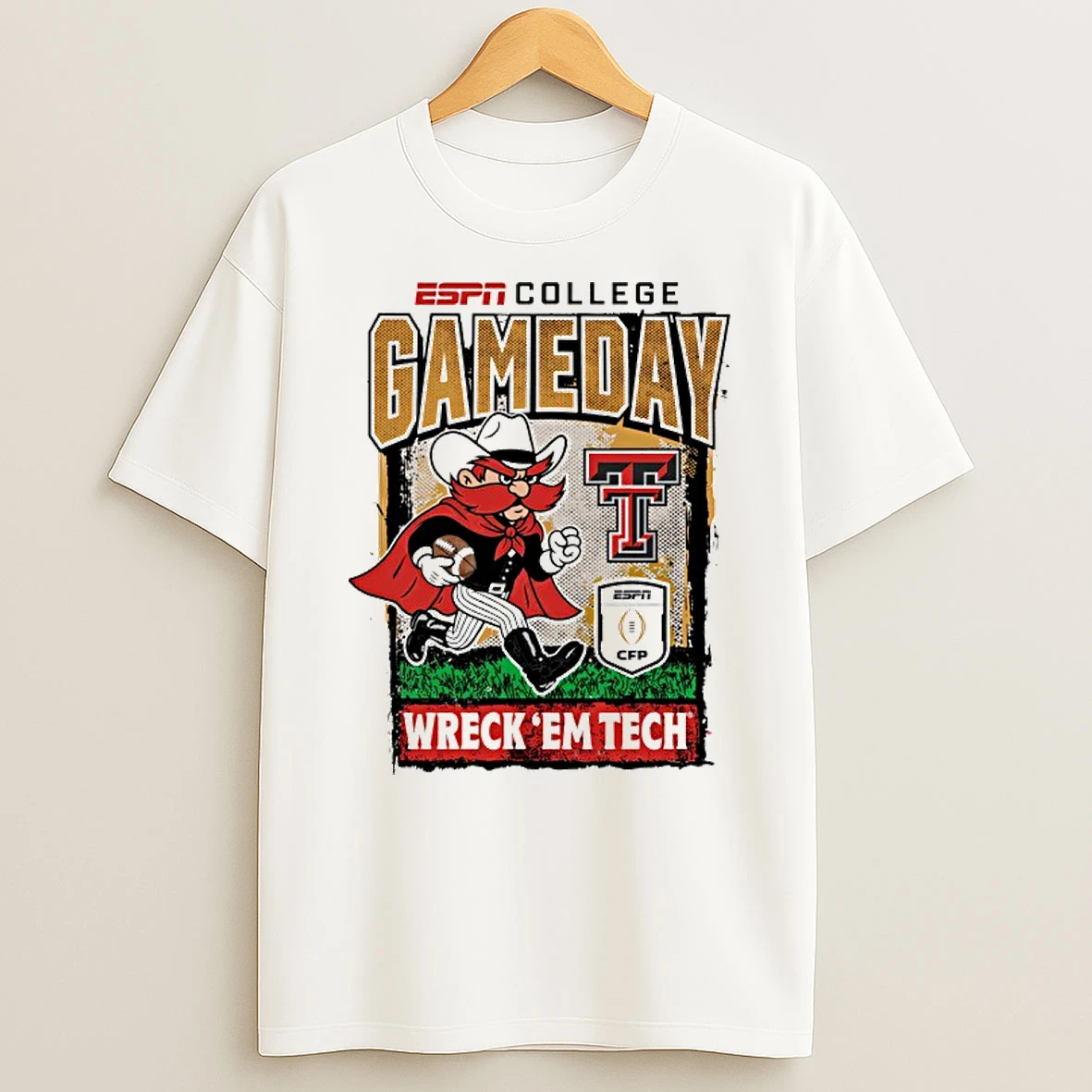 Texas Tech Red Raiders Mascot Espn College Gameday 2025 2026 College Football Playoff T Shirt