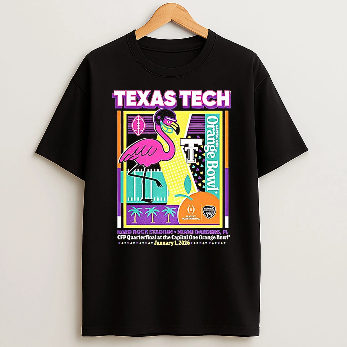 Texas Tech Red Raiders Ncaa Capital One Orange Bowl Miami Gardens 2026 T Shirt