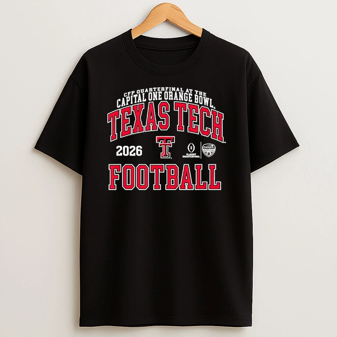 Texas Tech Red Raiders Orange Bowl 2025 26 Cfp Logo T Shirt