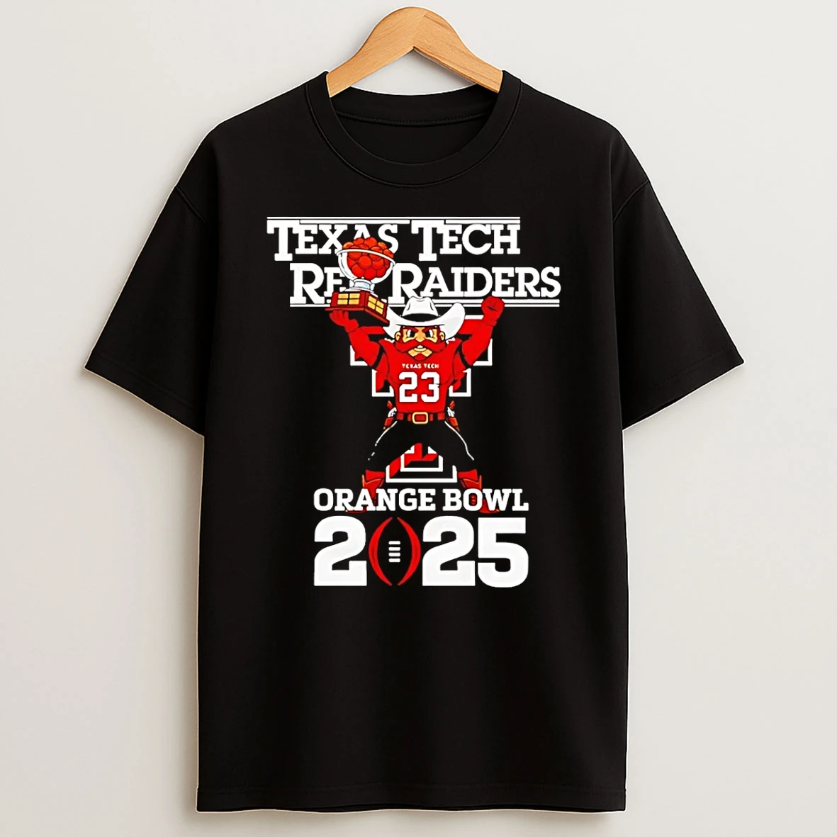 Texas Tech Red Raiders Orange Bowl 2025 Cfp Mascot T Shirt
