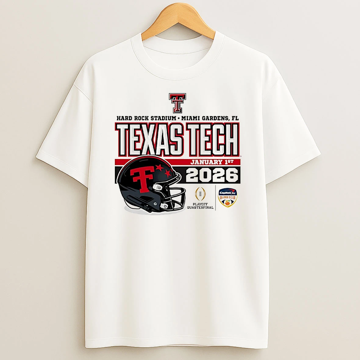 Texas Tech Red Raiders Orange Bowl 2026 Cfp Quarterfinal T Shirt