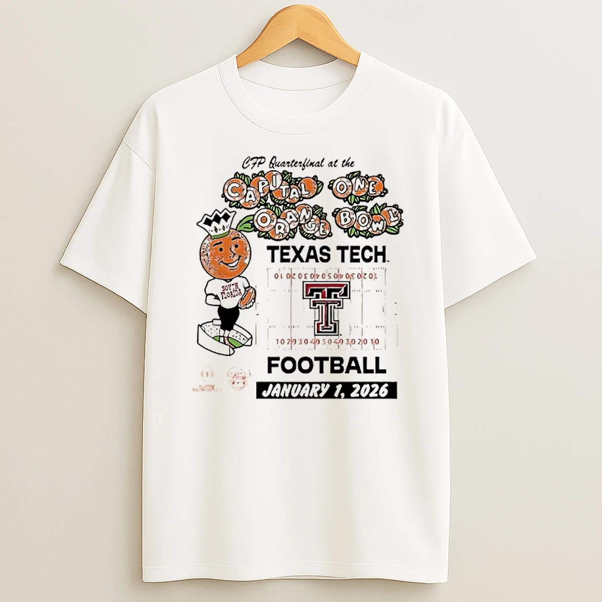 Texas Tech Red Raiders Orange Bowl January 1st 2026 T Shirt