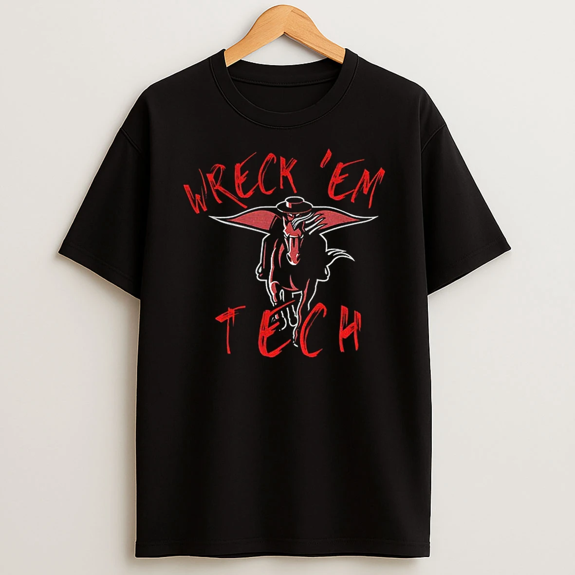 Texas Tech Red Raiders Wreck Em Tech Football Logo T Shirt