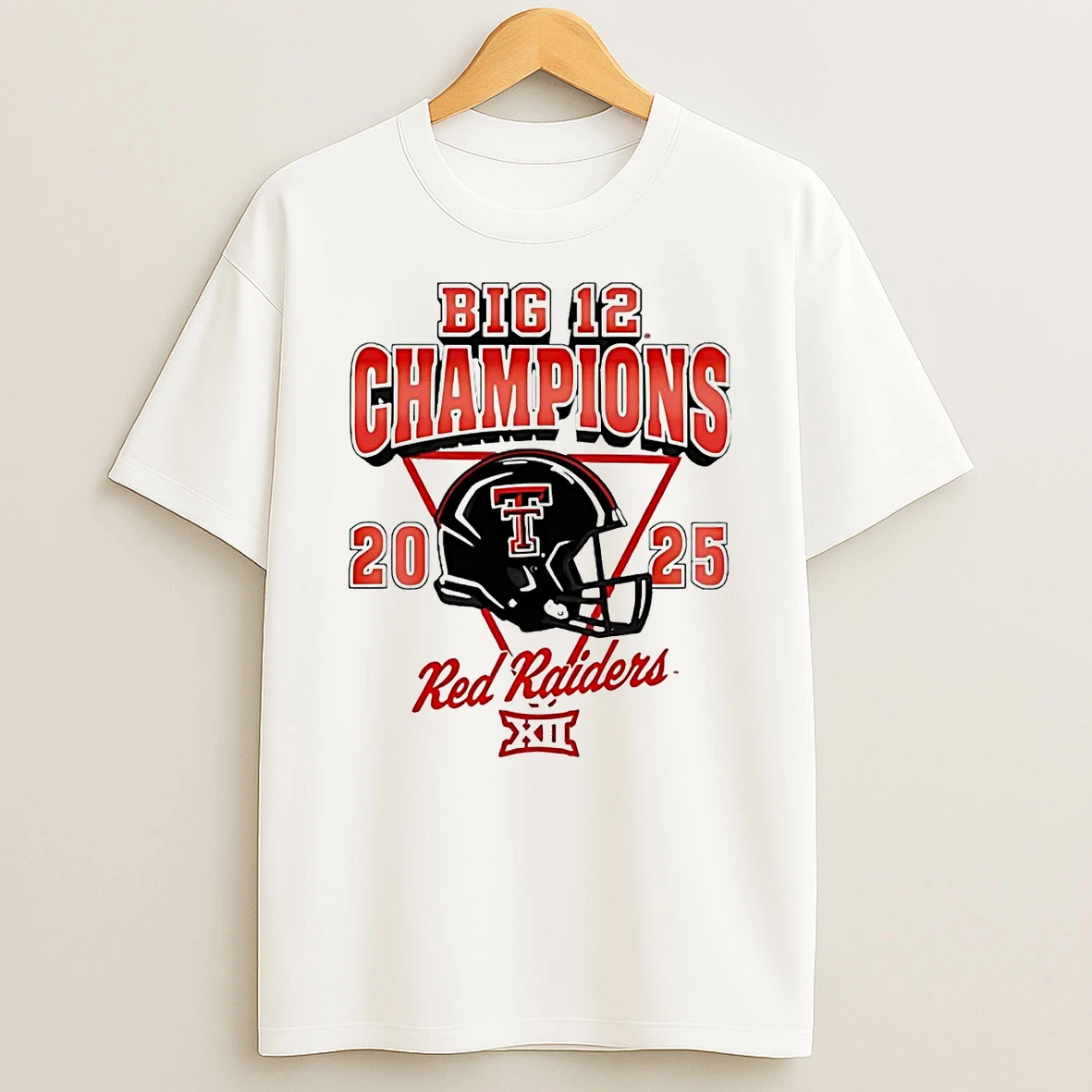 Texas Tech Red Raiders Helmet 2025 Big 12 Champions T Shirt