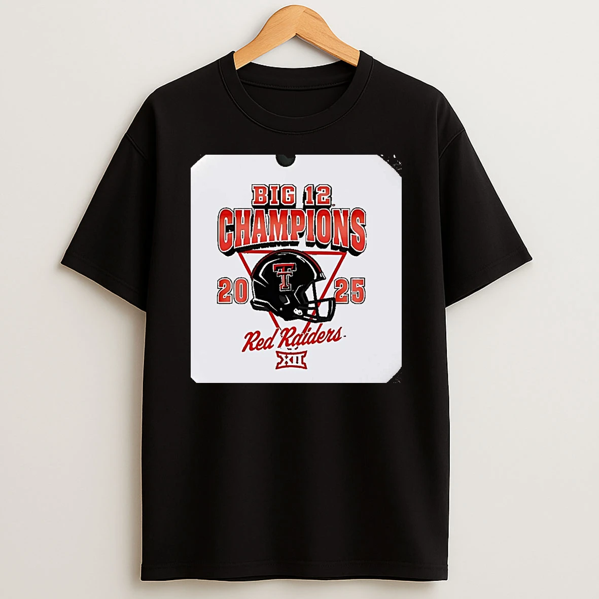 Texas Tech Red Raiders Helmet 2025 Big 12 Champions Christmas T Shirt