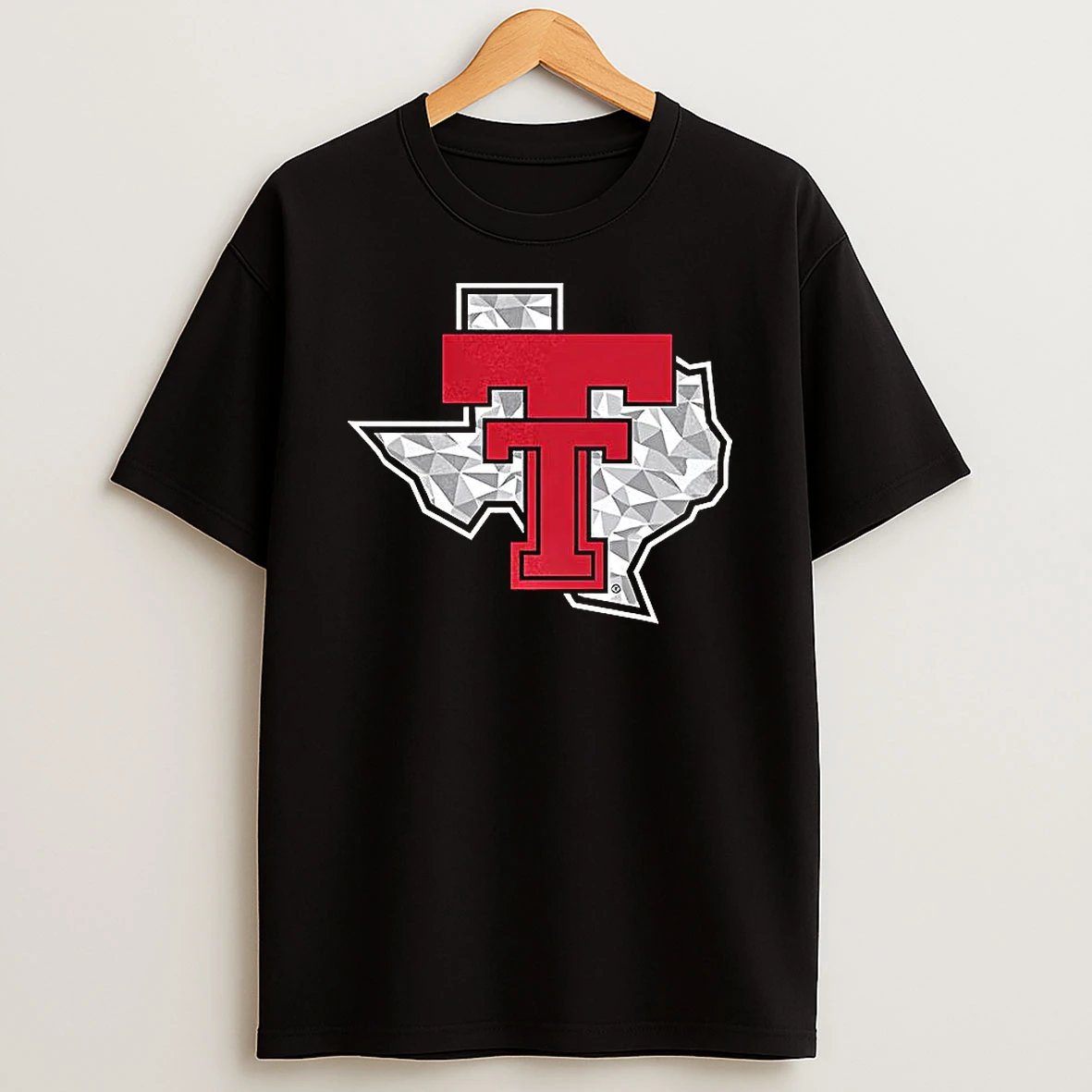 Texas Tech Red Raiders Logo And Texas State Map T Shirt