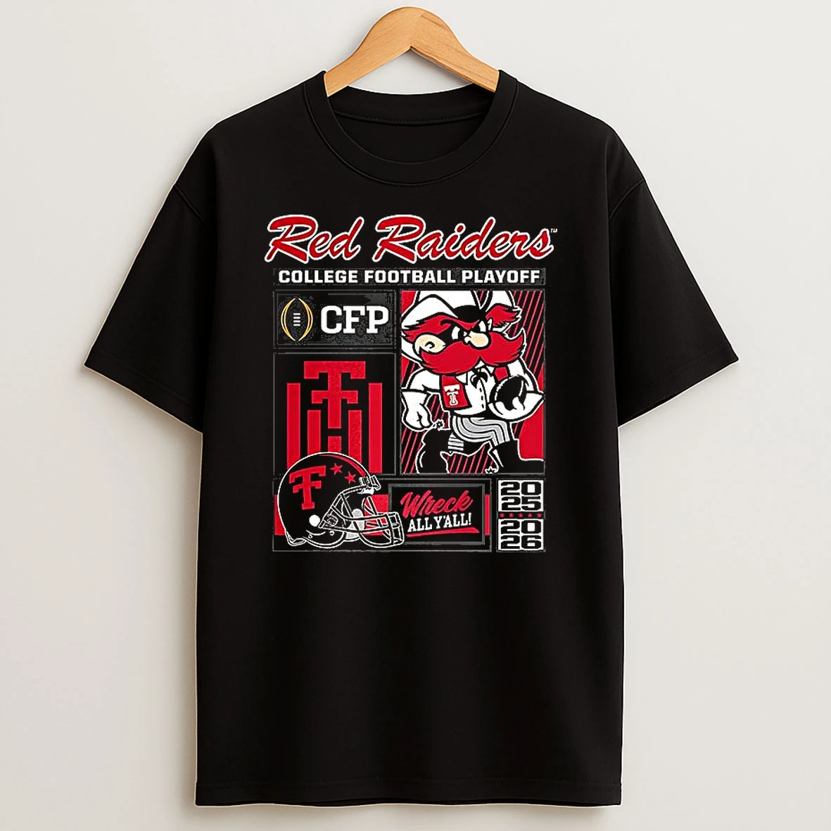 Texas Tech Red Raiders Mascot 2025 2026 College Football Playoff T Shirt
