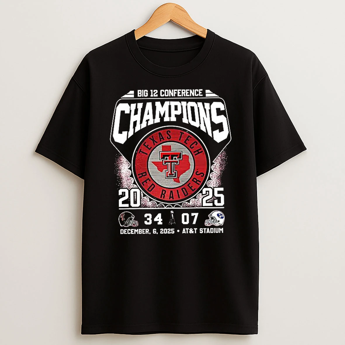 Texas Tech Red Raiders Vs Byu 2025 Big 12 Conference Champions T Shirt