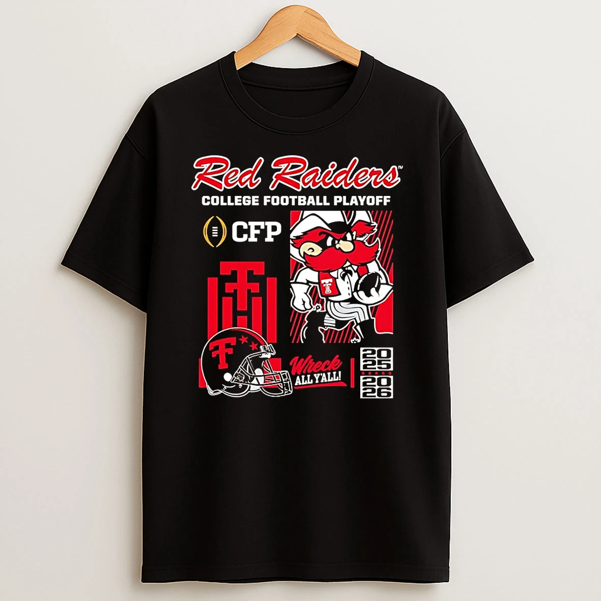 Texas Tech Red Raiders Wreck All Yall 2025 College Football Playoff T Shirt