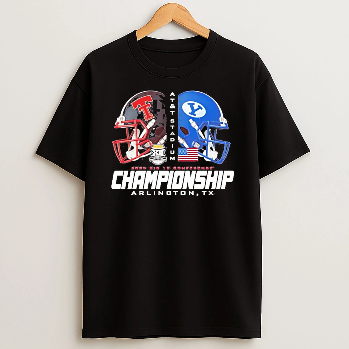 Texas Tech Vs Byu 2025 Big 12 Championship Helmet T Shirt