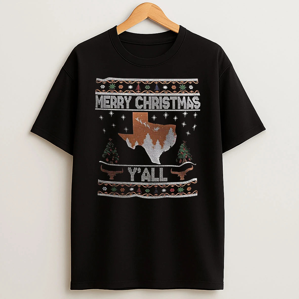 Texas Family Merry Christmas Yall Texas Longhorn Football Merry Xmas T Shirt
