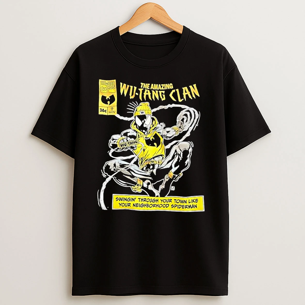 The Amazing Wu Tang Clan Swingin Through Your Town Like Your Neighborhood Spiderman T Shirt