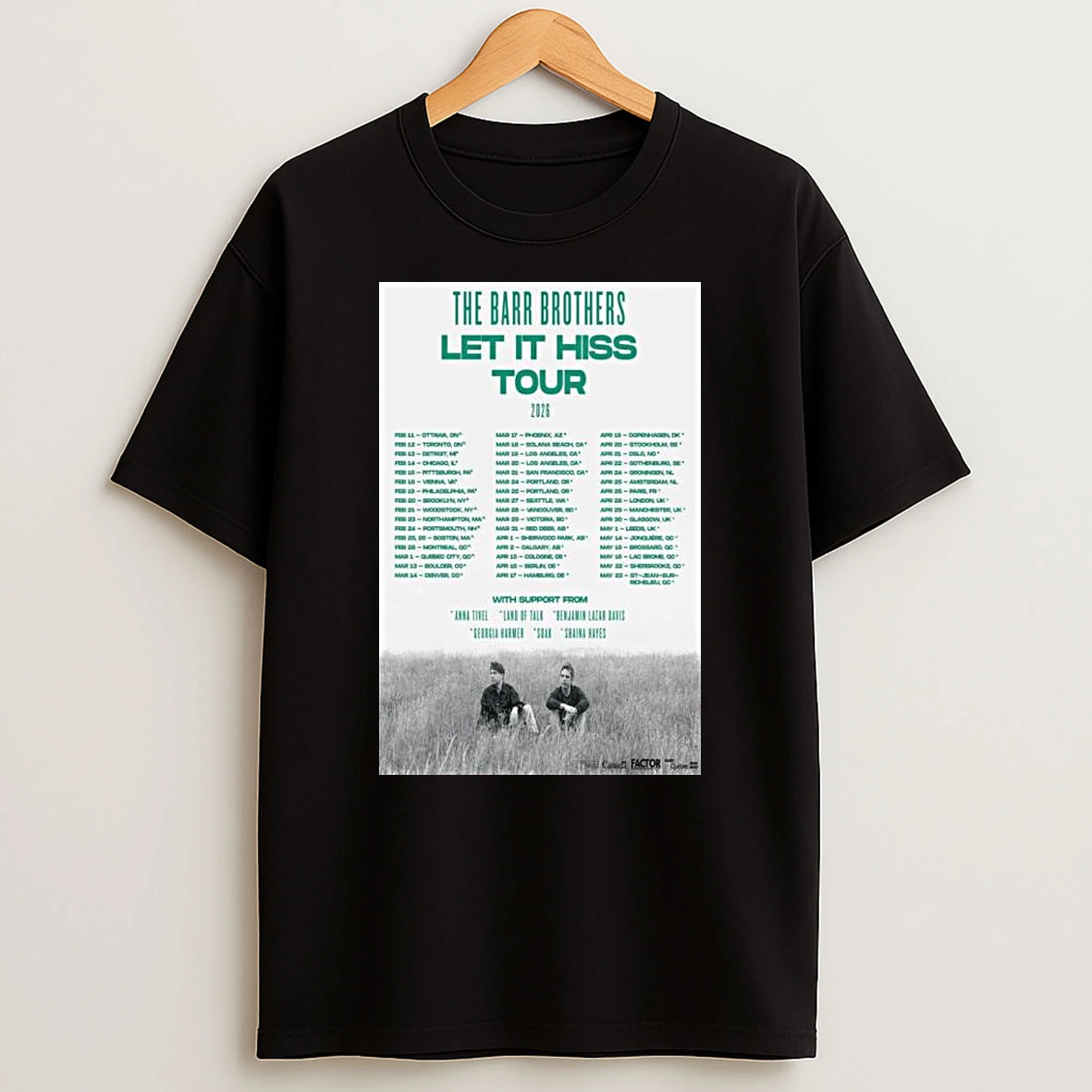 The Barr Brothers Let It Hiss Tour Event 2026 T Shirt