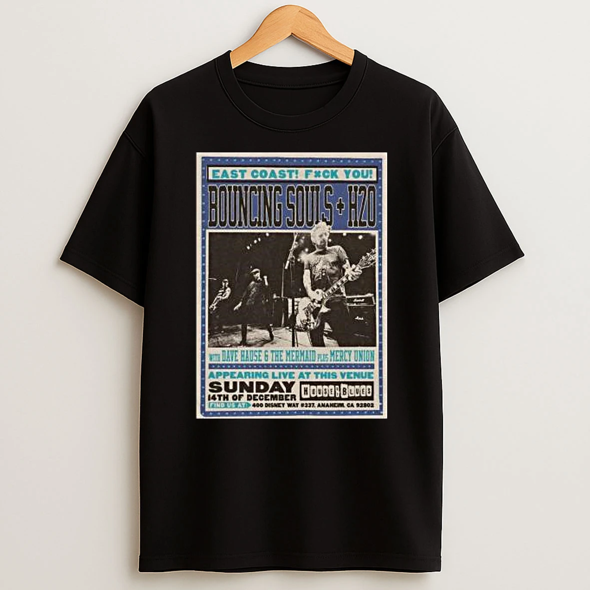 The Bouncing Souls December 14 2025 House Of Blues Anaheim Ca T Shirt