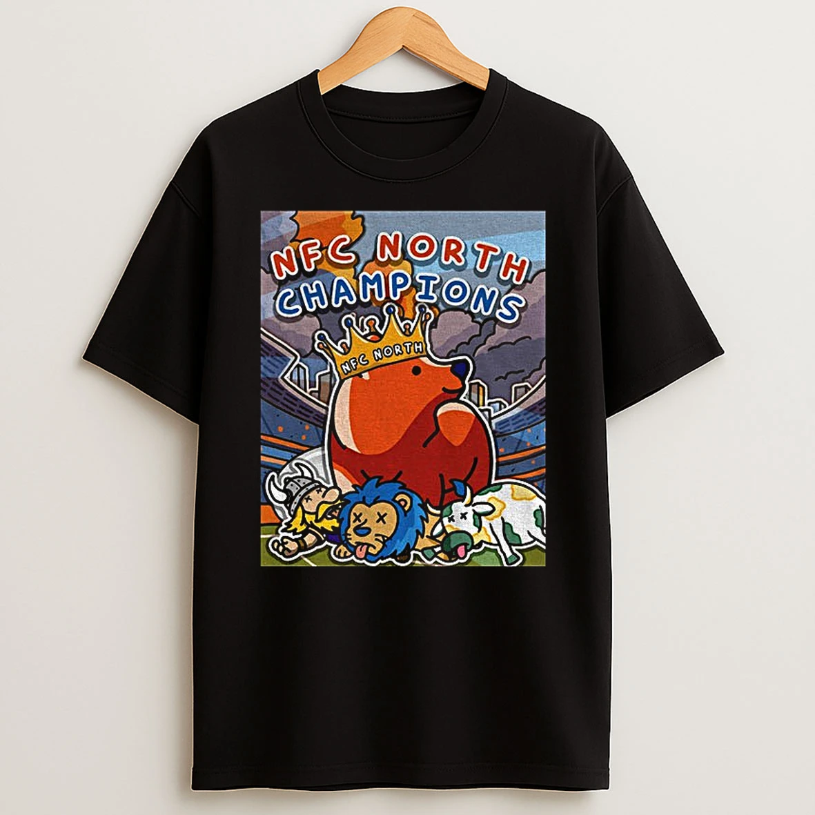 The Chicago Bears Are The Kings Of The North Art T Shirt