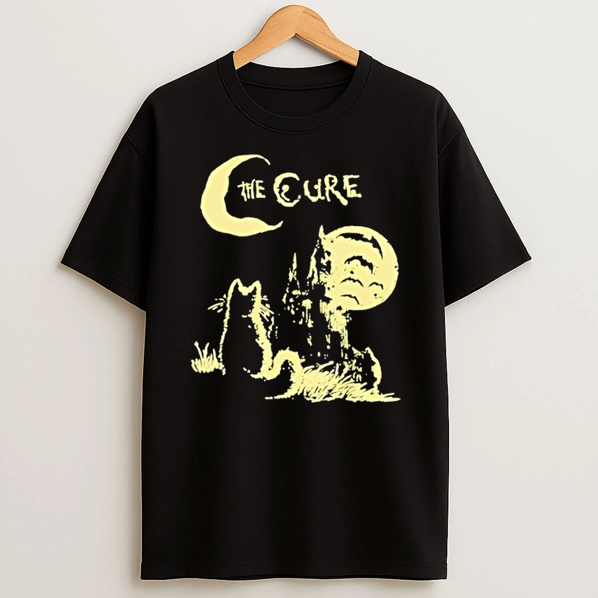 The Cure Cat Gothic Retro Cat Lover T Shirt