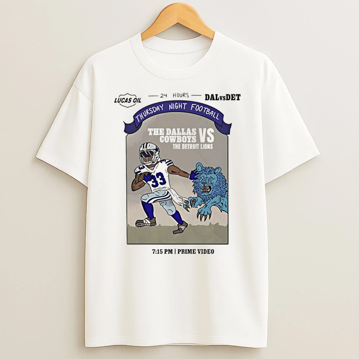 The Dallas Cowboys Vs The Detroit Lions 2025 Thursday Night Football T Shirt