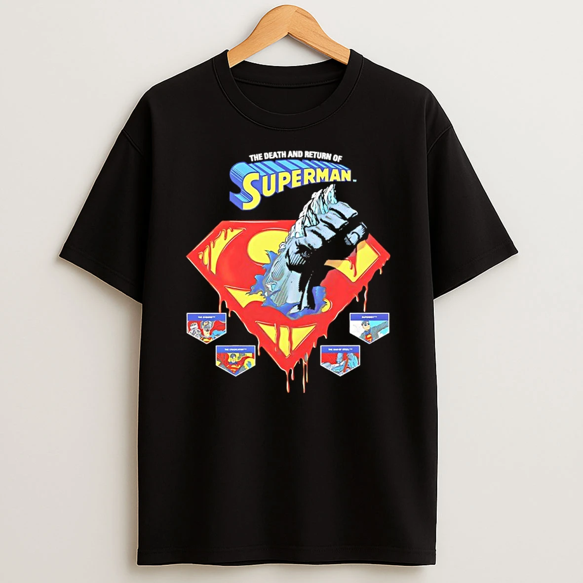 The Death And Return Of Superman Comic Logo T Shirt