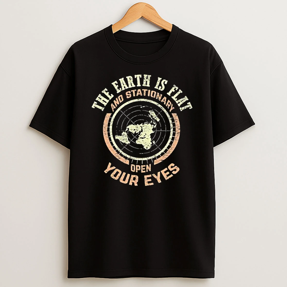 The Earth Is Flat And Stationary Open Your Eyes T Shirt