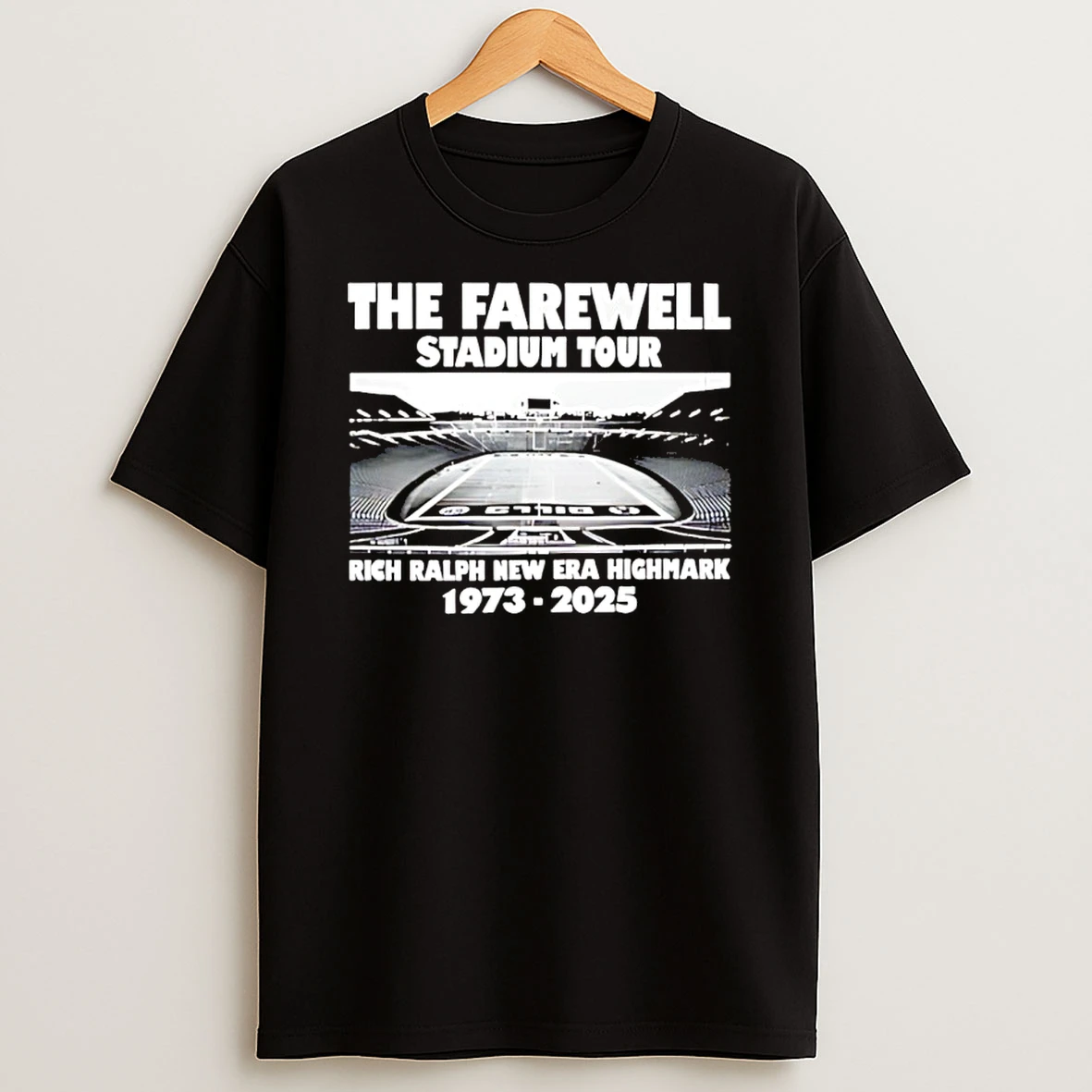 The Farewell Stadium Tour Rich Ralph New Era Highmark 1973 2025 T Shirt