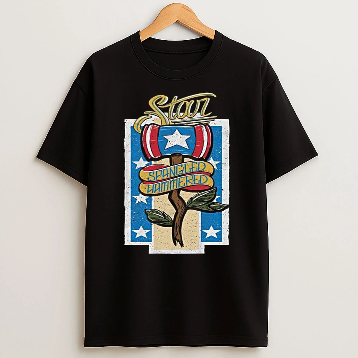 The Fat Electrician Star Spangled Hammered T Shirt