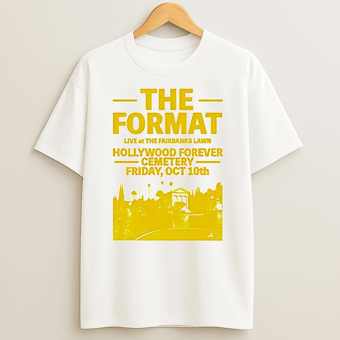 The Format Los Angeles Ringer Live At The Fairbanks Lawn Hollywood Forever Cemetery T Shirt