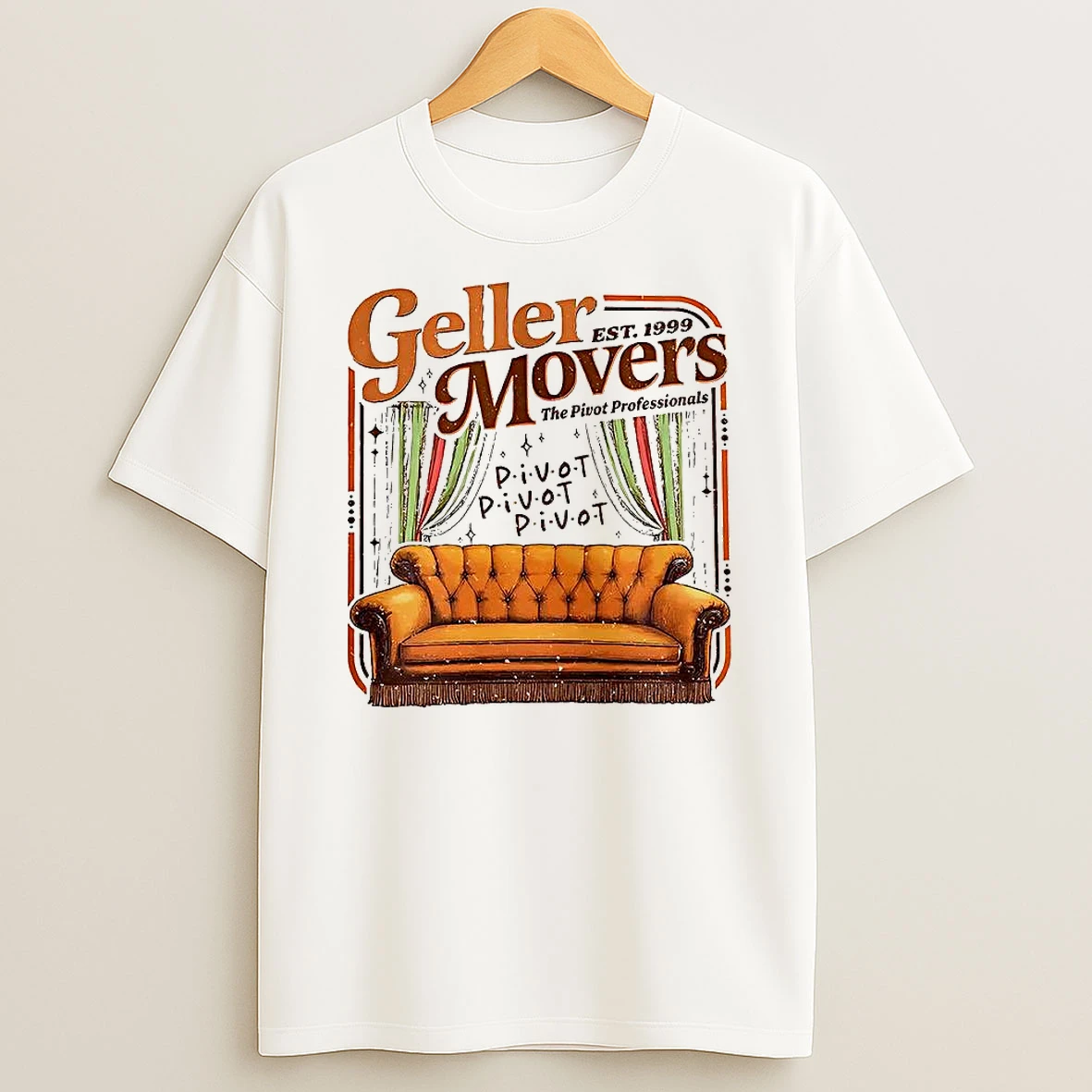 The Friends The Pivot Geller Movers Est 1999 Sofa T Shirt
