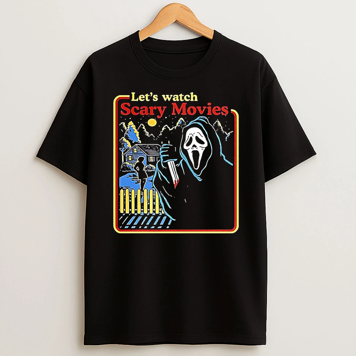 The Ghostface Scream 1996 Lets Watch Scary Movies Retro T Shirt