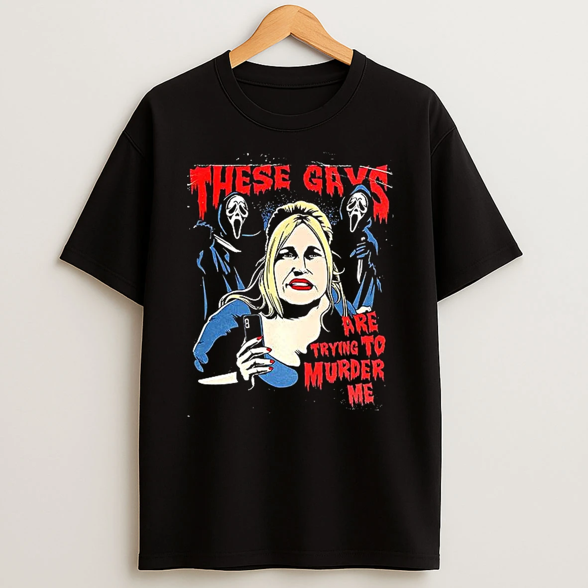 The Ghostface Scream These Gays Are Trying To Murder Me Cartoon T Shirt