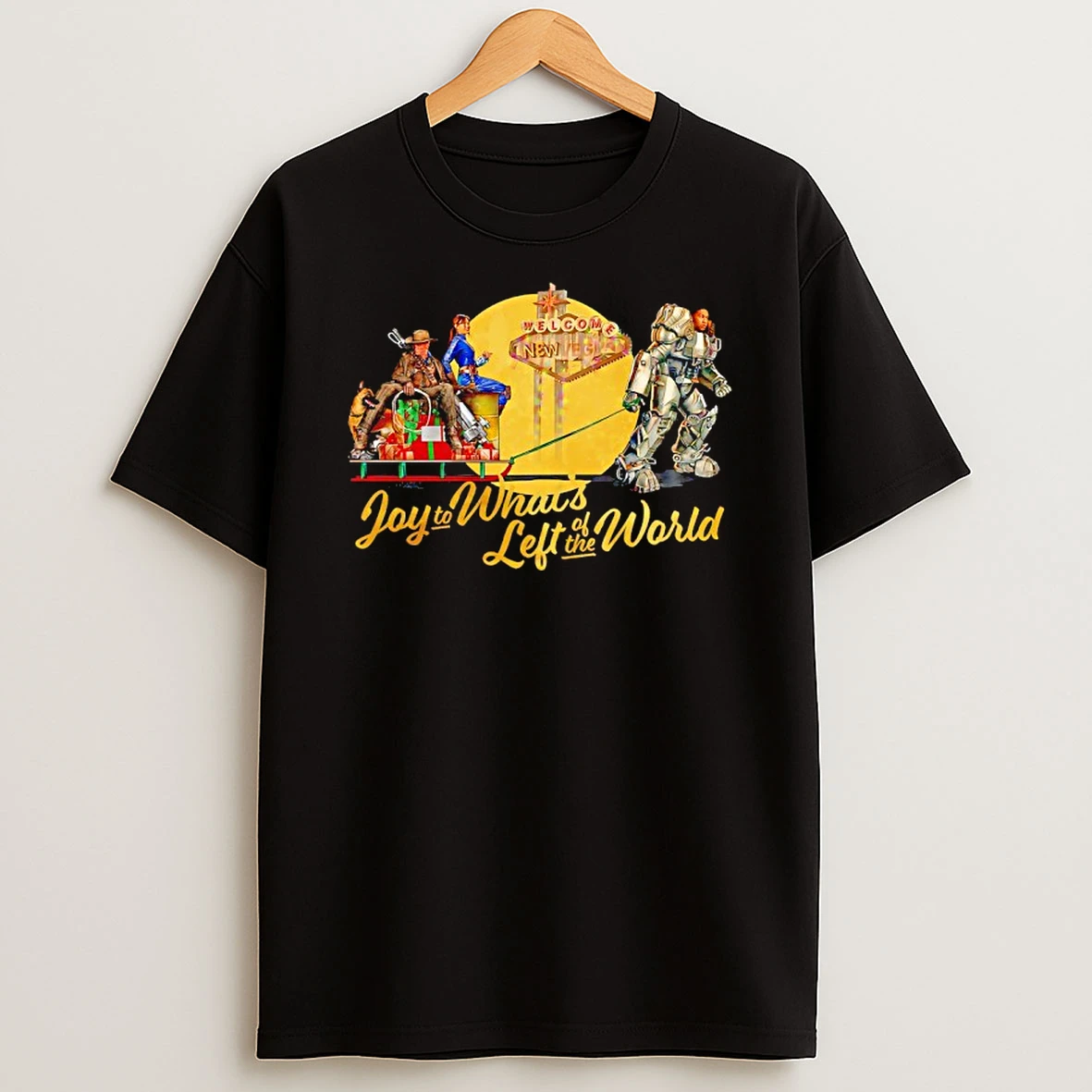 The Ghoul Lucy Maclean Maximus Fallout Joy To Whats Left Of The World Welcome New Vegas T Shirt