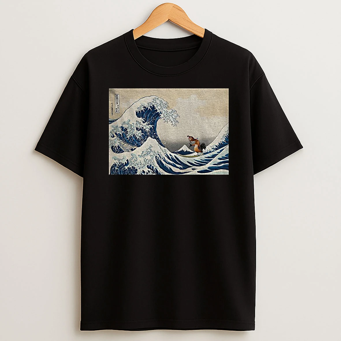 The Great Wave Of Kanagawa Image Chicken Joe Funny Meme T Shirt