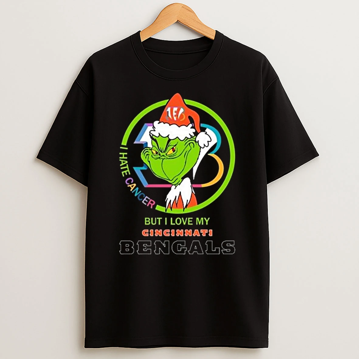 The Grinch I Hate Cancer But I Love My Cincinnati Bengals 2025 T Shirt