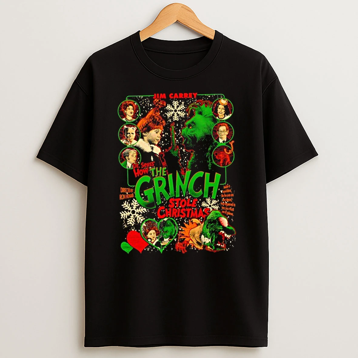 The Grinch Jim Carrey Dr Seuss How Stole Christmas T Shirt