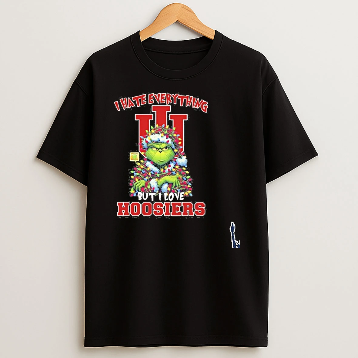 The Grinch Light I Hate Everything But I Love Hoosiers T Shirt