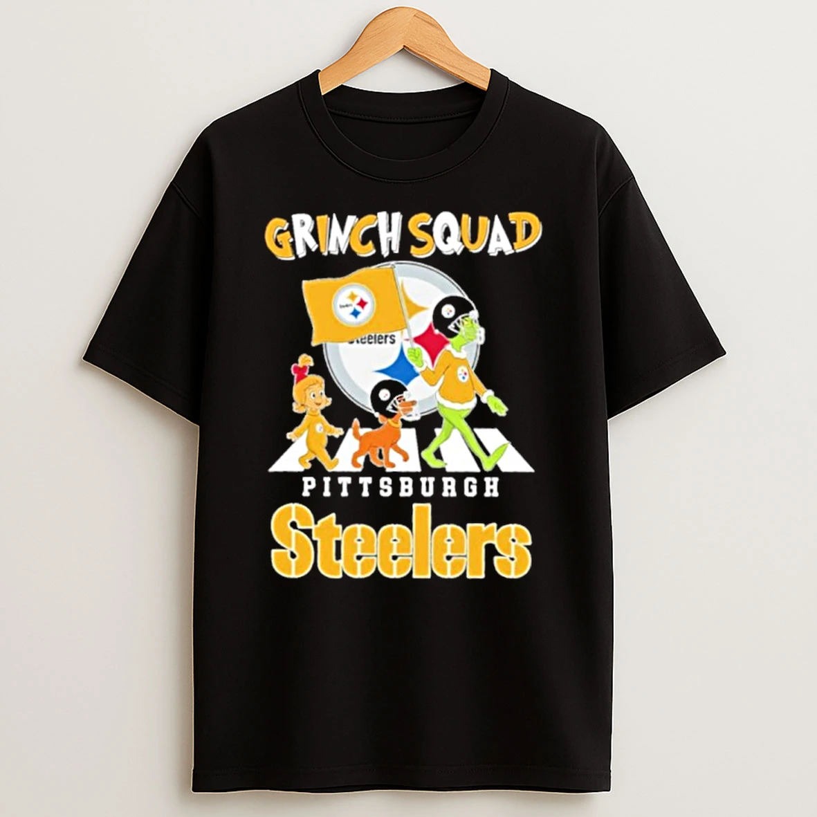 The Grinch Squad Pittsburgh Steelers Logo T Shirt