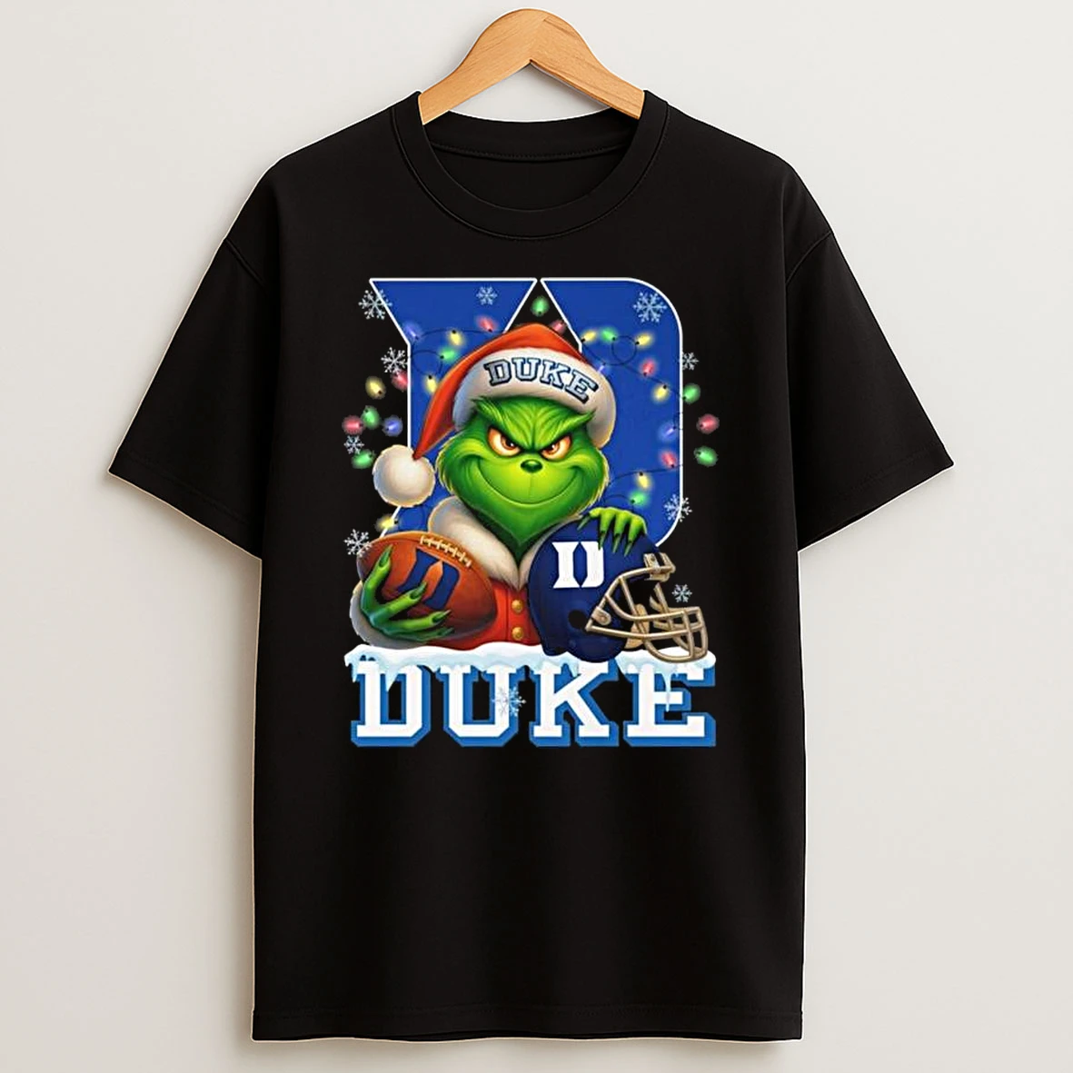 The Grinch X Ball And Helmet Duke Blue Devil Merry Christmas 2025 T Shirt