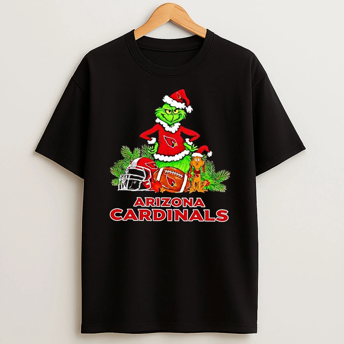 The Grinch And Max Arizona Cardinals Christmas Helmet Items T Shirt
